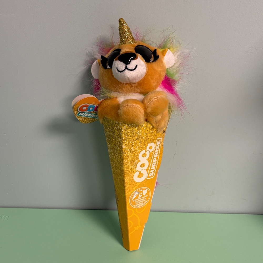 Zuru Coco Surprise Mego Lion Unicorn Plush Stuffed Animal, Kids Plush Toy